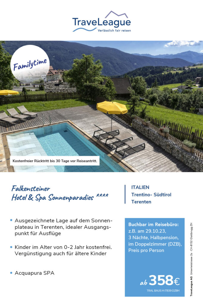 FALKENSTEINER Hotel & Spa Sonnenparadies**** / Terenten / Trentino-Südtirol / Italien