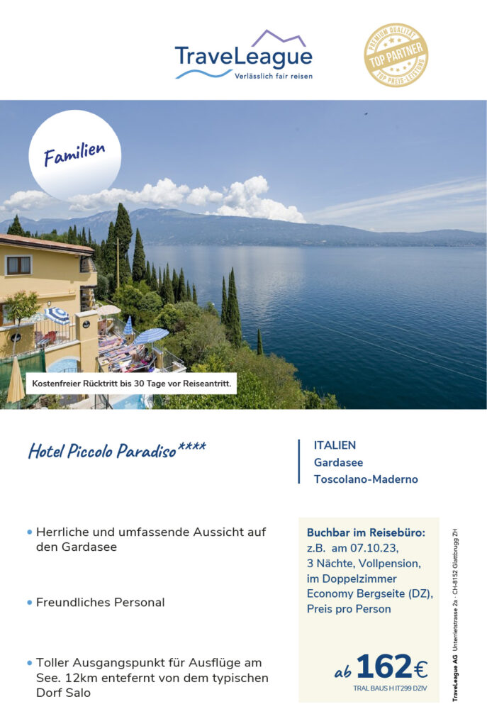 Hotel Piccolo Paradiso**** / Toscolano-Maderno / Gardasee / Italien