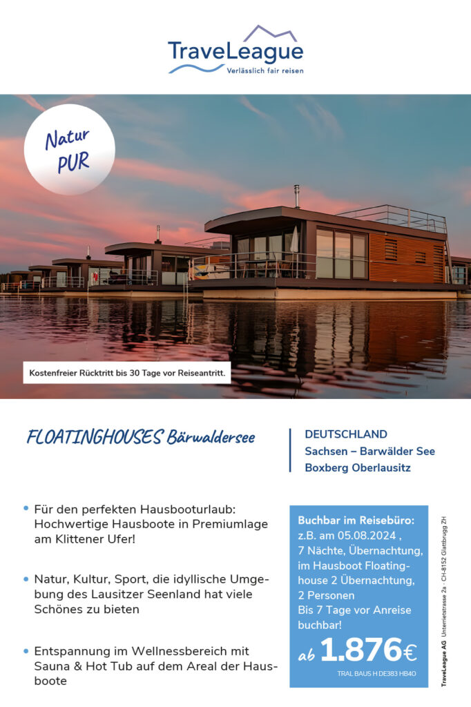 FLOATINGHOUSES Bärwaldersee / Boxberg Oberlausitz / Sachsen – Barwälder See / Deutschland